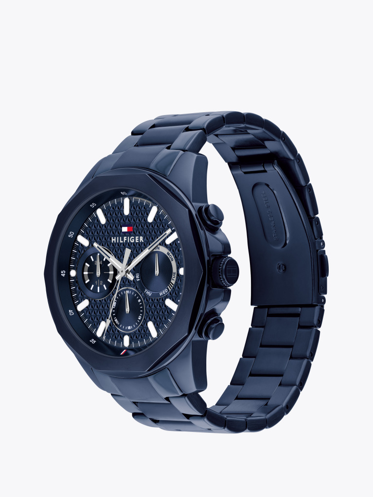 Blue Navy Geometric Dial Watch  Men