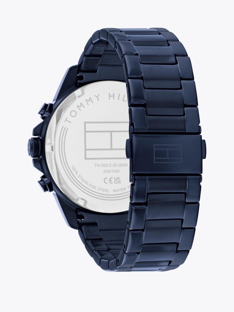Blue Navy Geometric Dial Watch  Men