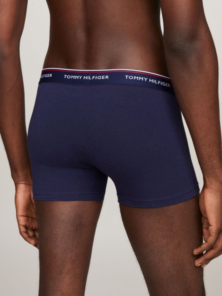 Blue 3-Pack Stretch Cotton Trunks  Men