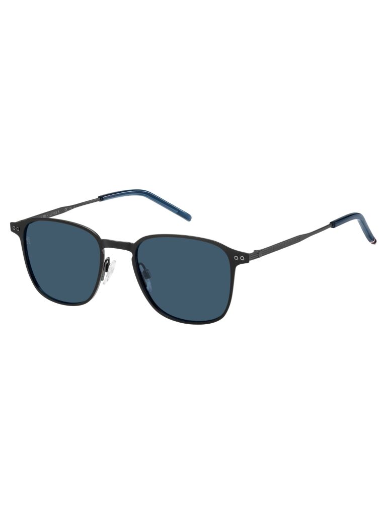 Blue Modern Preppy Square Sunglasses  Men