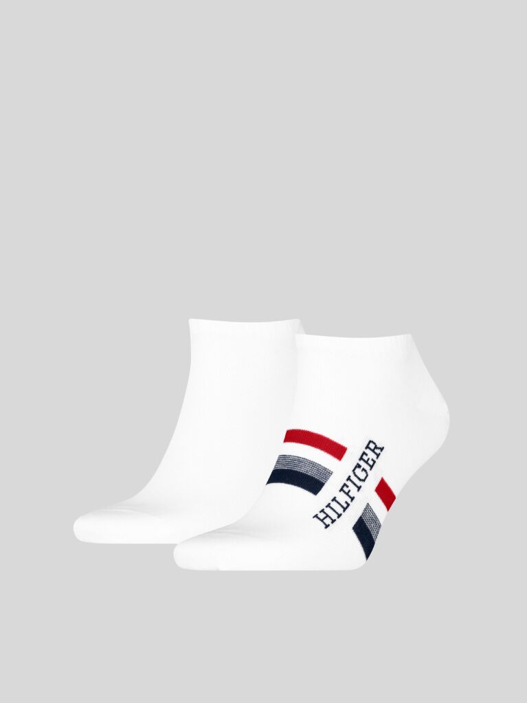 White Tommy Hilfiger Men's Sneaker Socks 2 Pack  Men