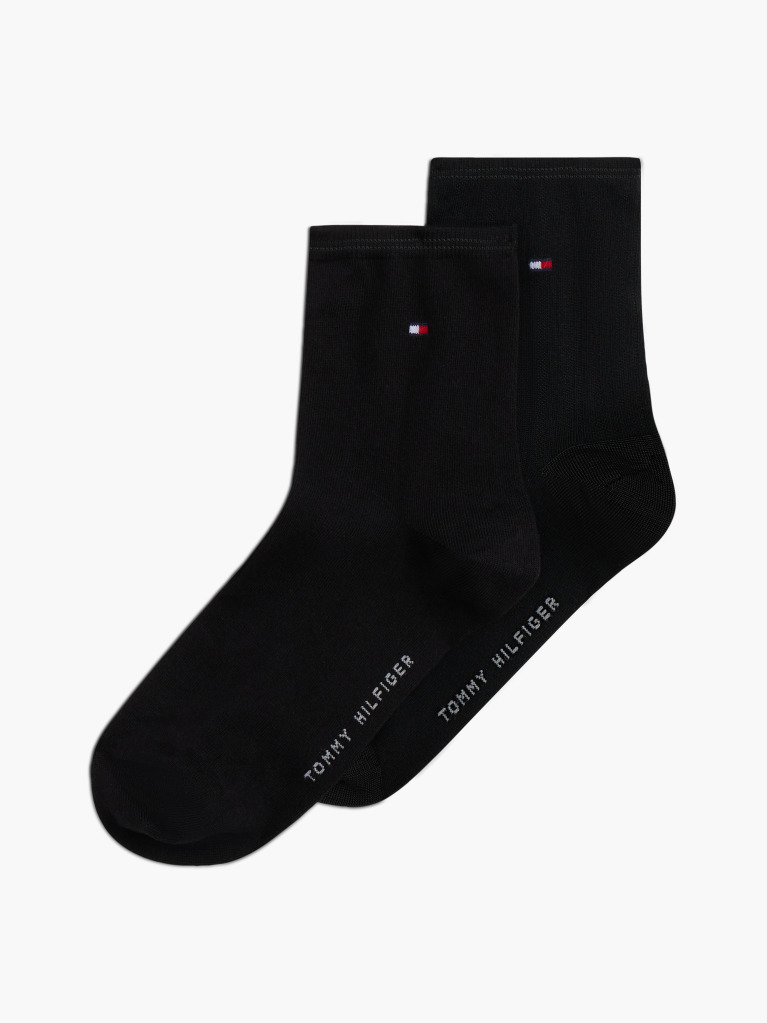 Black 2-Pack Shiny Short Socks  Women