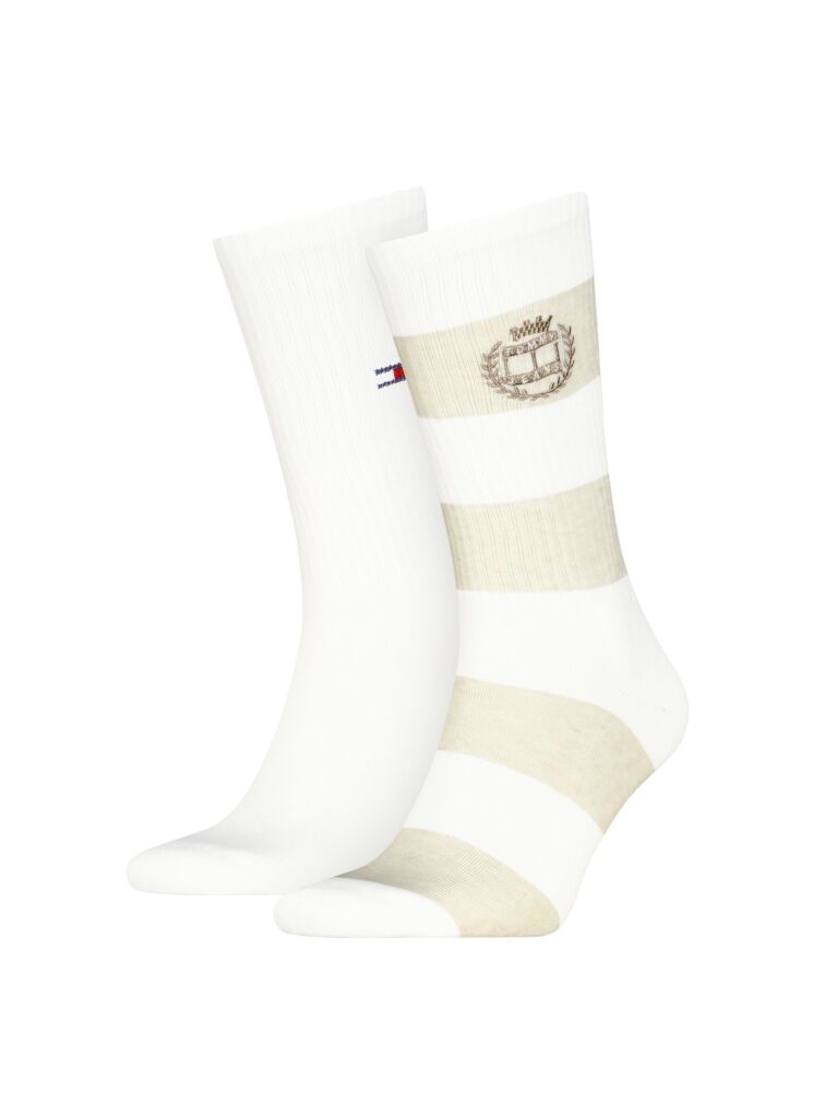 Multi Tommy Jeans Unisex Crew Socks 2 Pack  Unisex