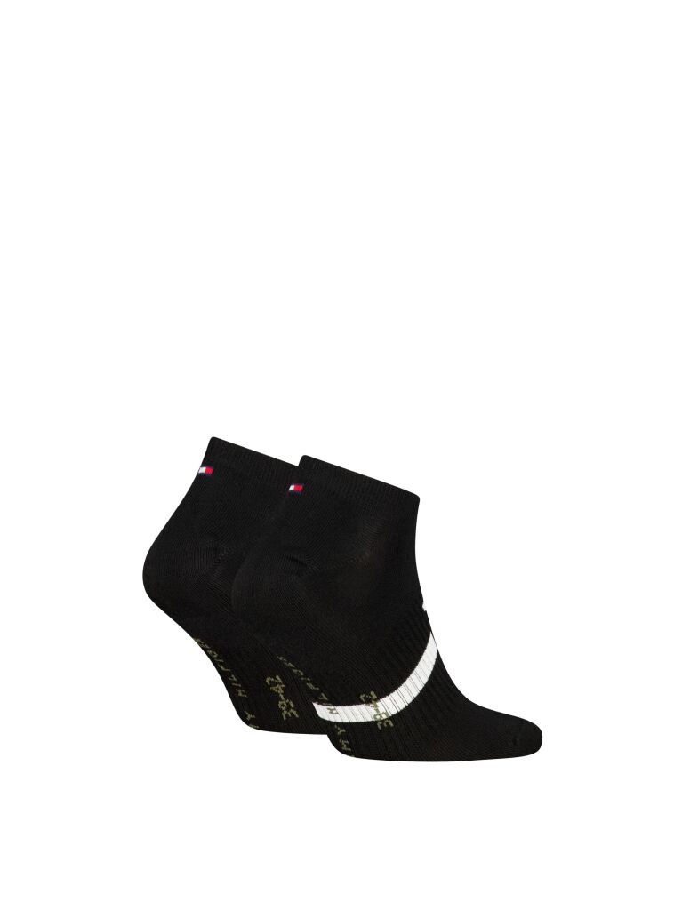Black Tommy Hilfiger Men's Sneaker Socks 2 Pack  Men