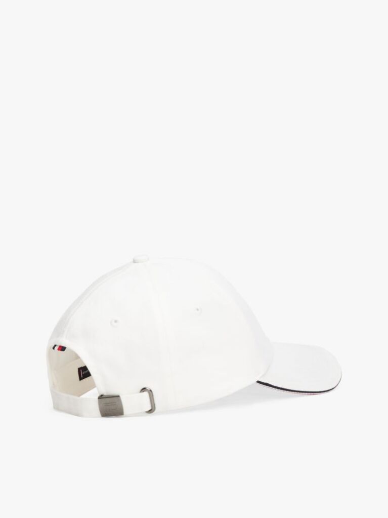 White Signature Six-Panel Baseball Cap  Men