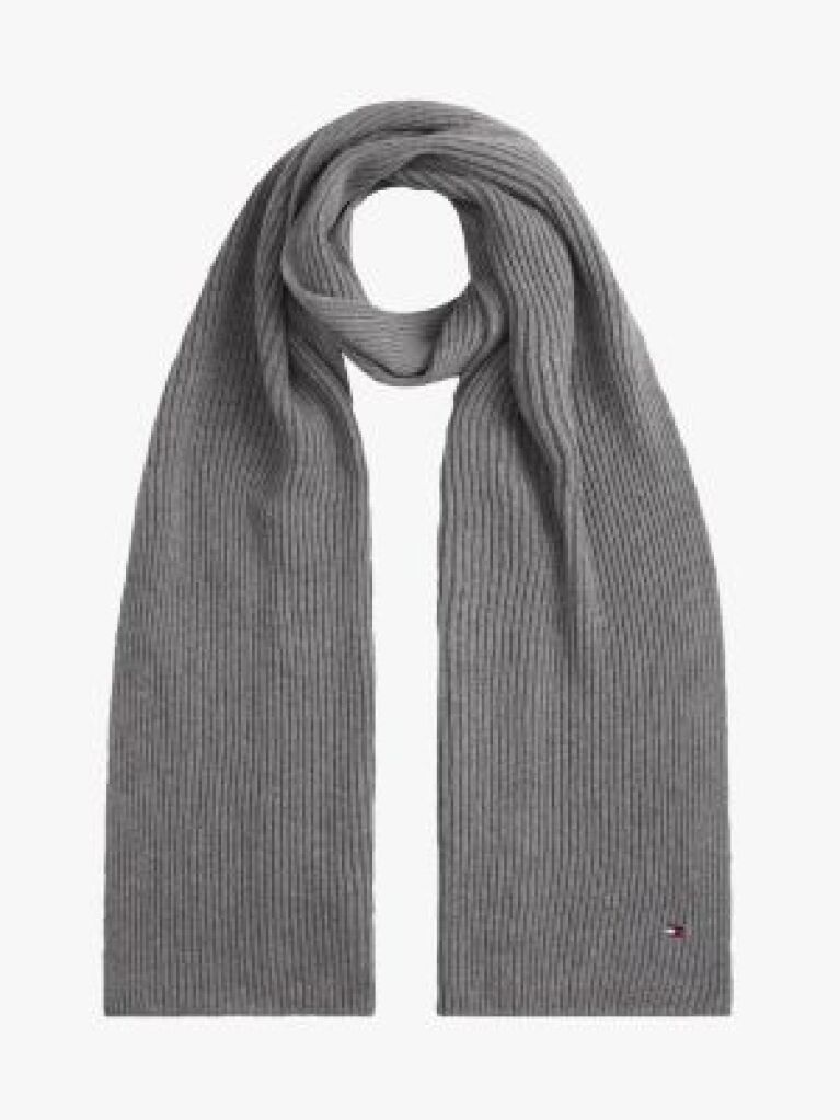 Grey Hilfiger Flag Embroidery Scarf with Cashmere  Men