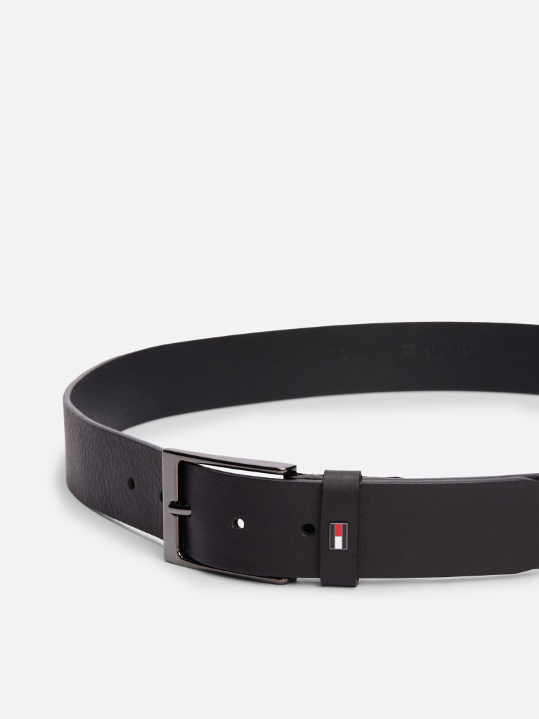 Black Tonal Leather Belt  Men