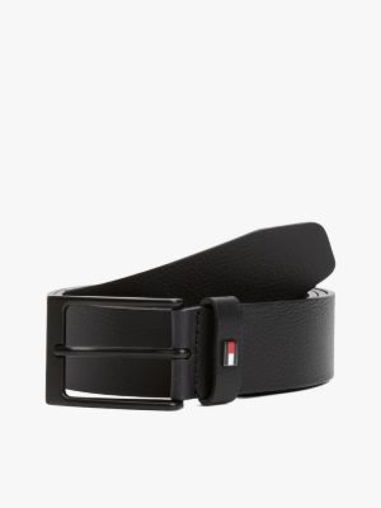 Black Tonal Leather Belt  Men