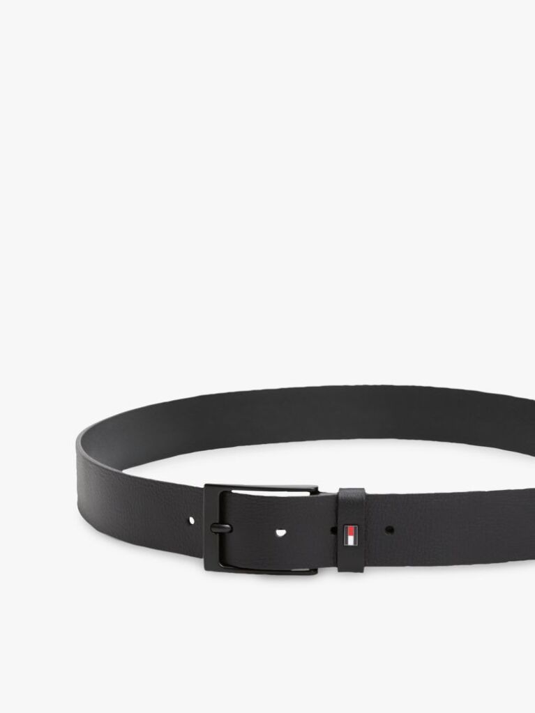 Black Tonal Leather Belt  Men