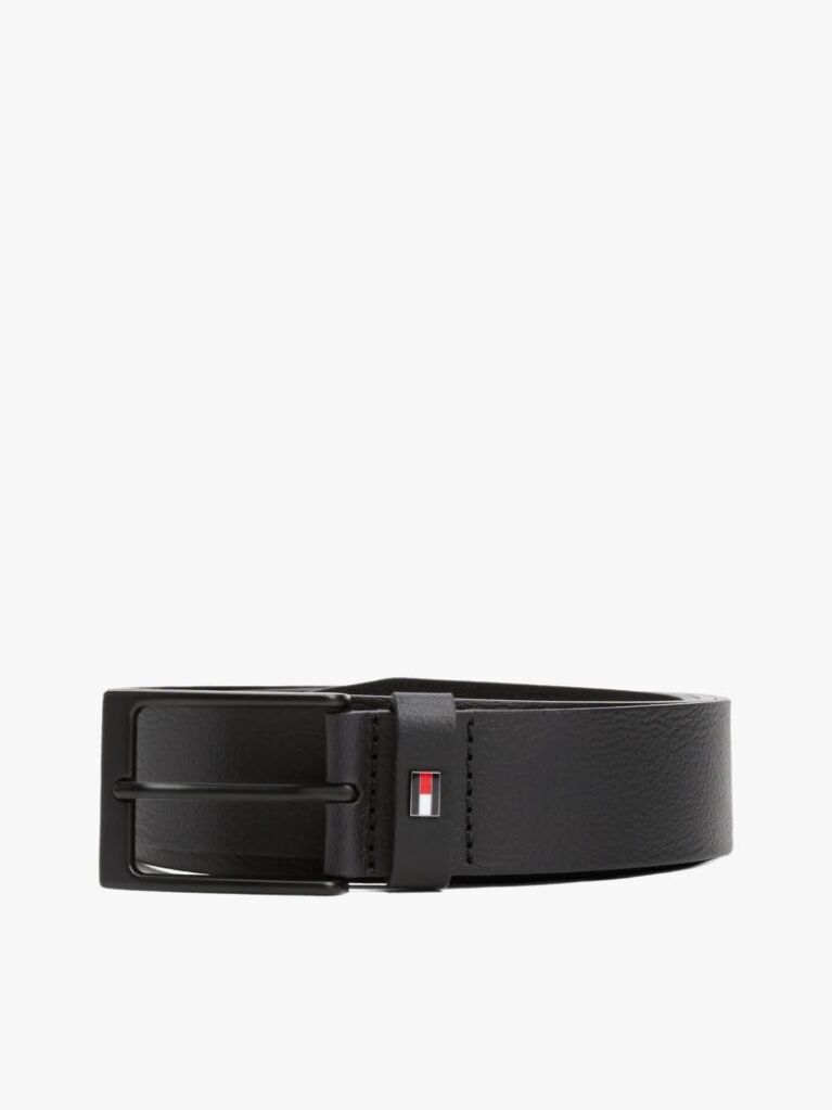 Black Tonal Leather Belt  Men