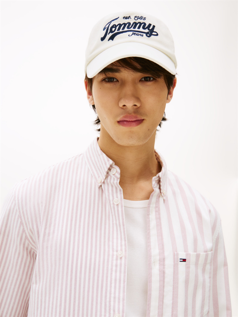 White Logo Embroidery Baseball Cap  Men
