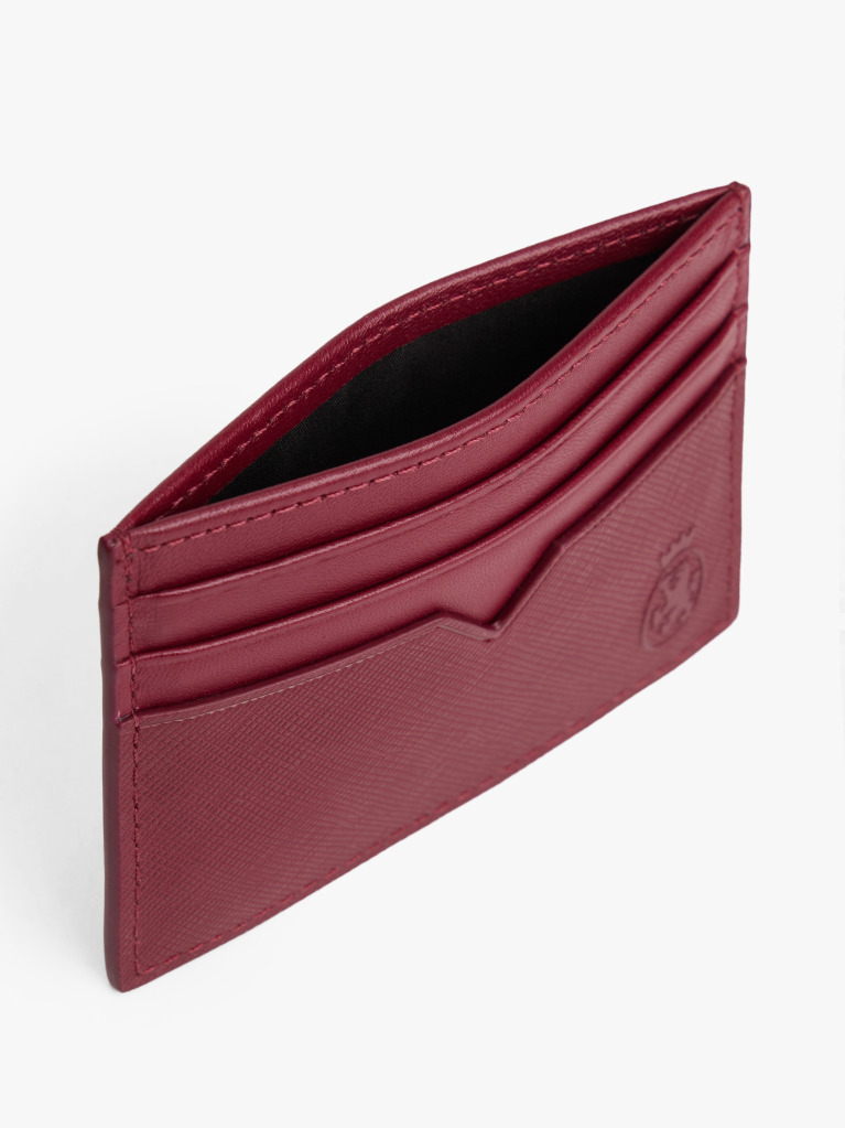 Red Leather Card Holder And Key Fob Set  Men