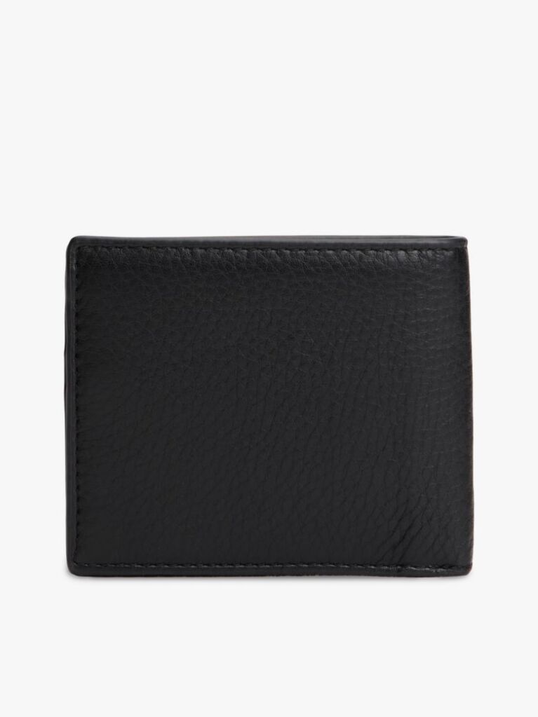 Black Casual Leather Bifold Credit Card Wallet  Men