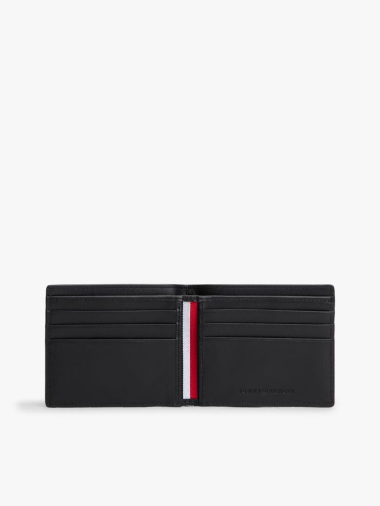 Black Casual Leather Bifold Credit Card Wallet  Men