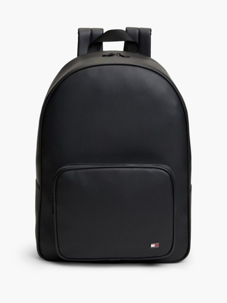 Black Enamel Flag Dome Backpack  Men