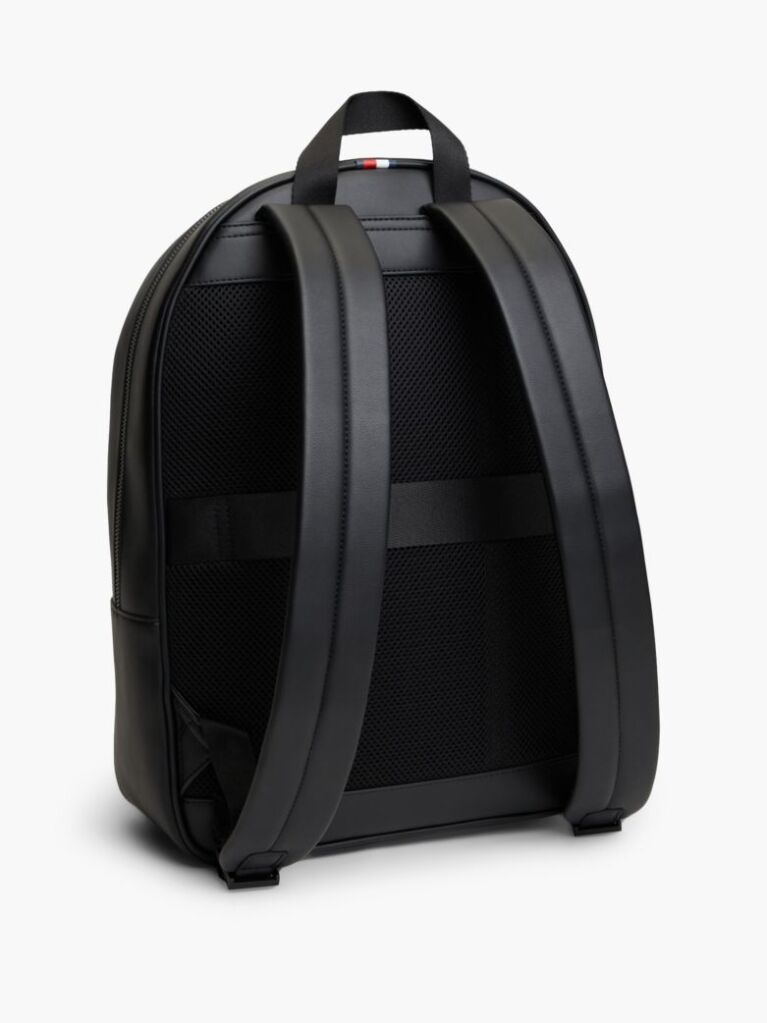 Black Enamel Flag Dome Backpack  Men