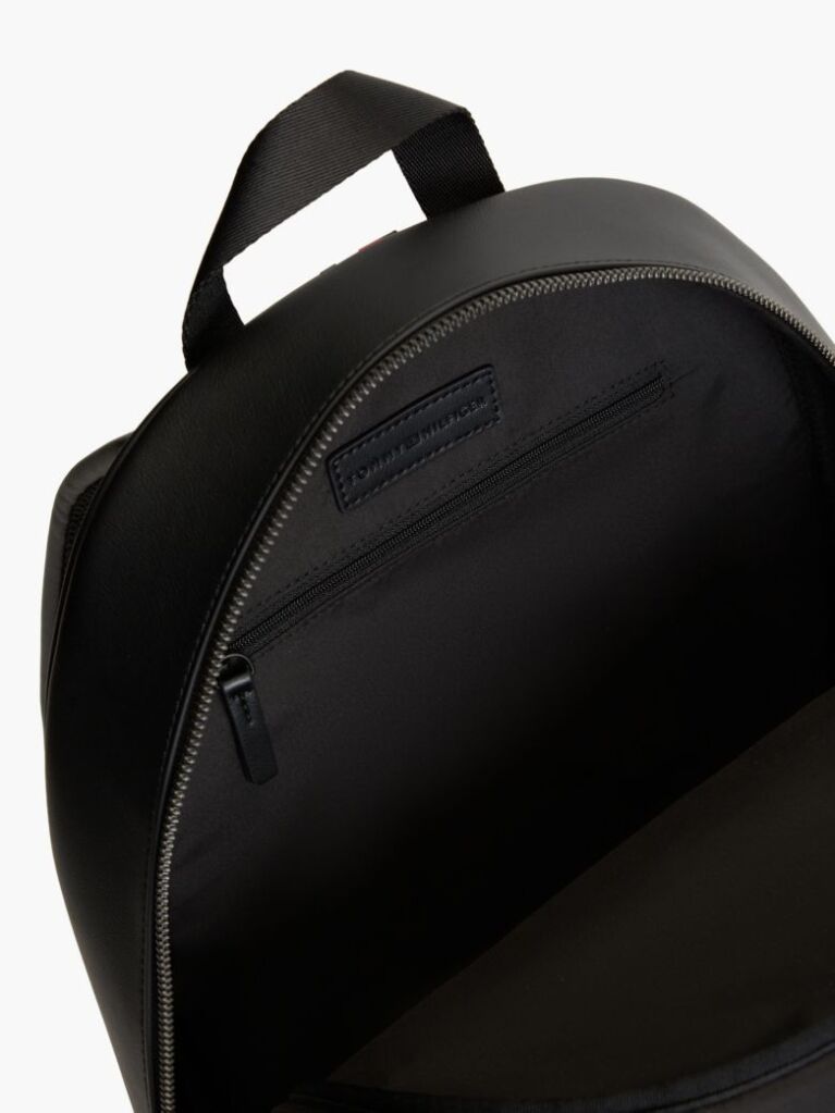 Black Enamel Flag Dome Backpack  Men