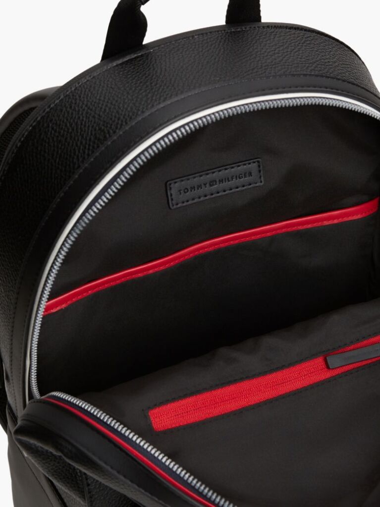 Black Metallic Logo Dome Backpack  Men