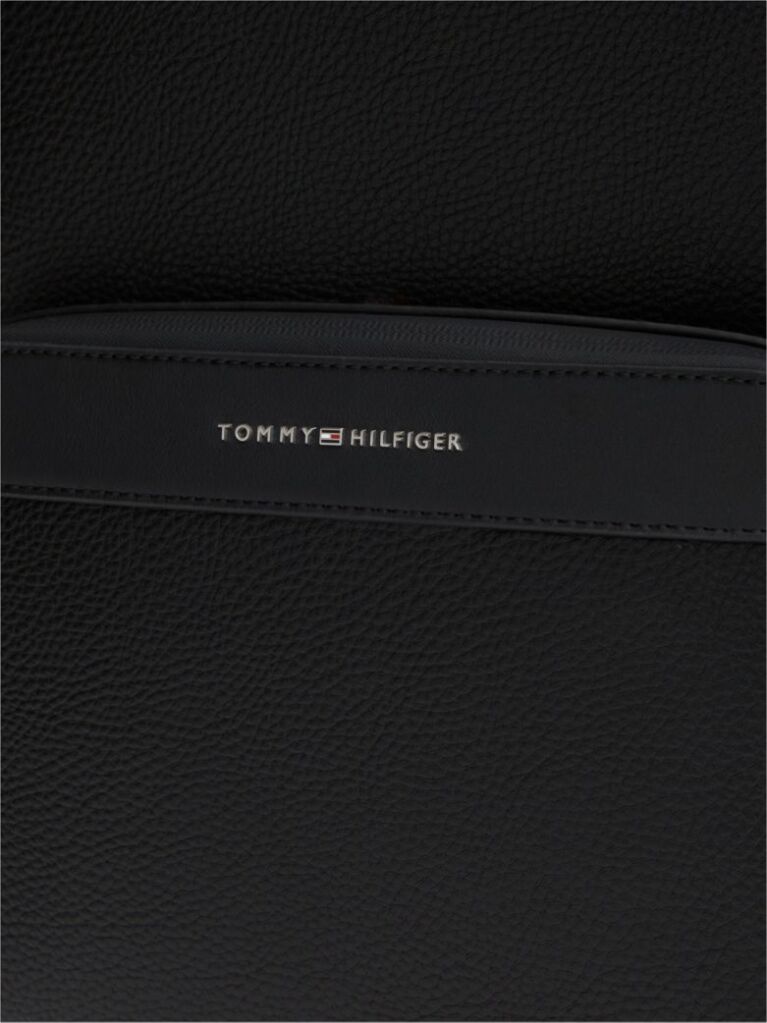Black Metallic Logo Dome Backpack  Men