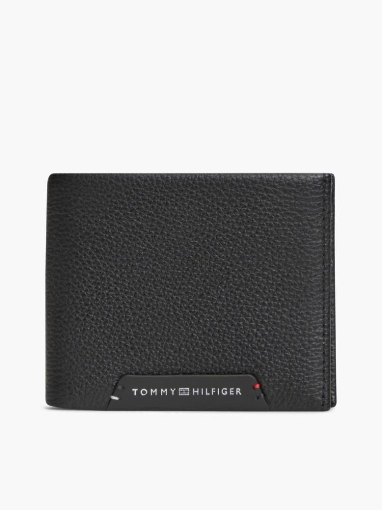 Black Corporate Leather Credit Card Bifold Wallet  Men
