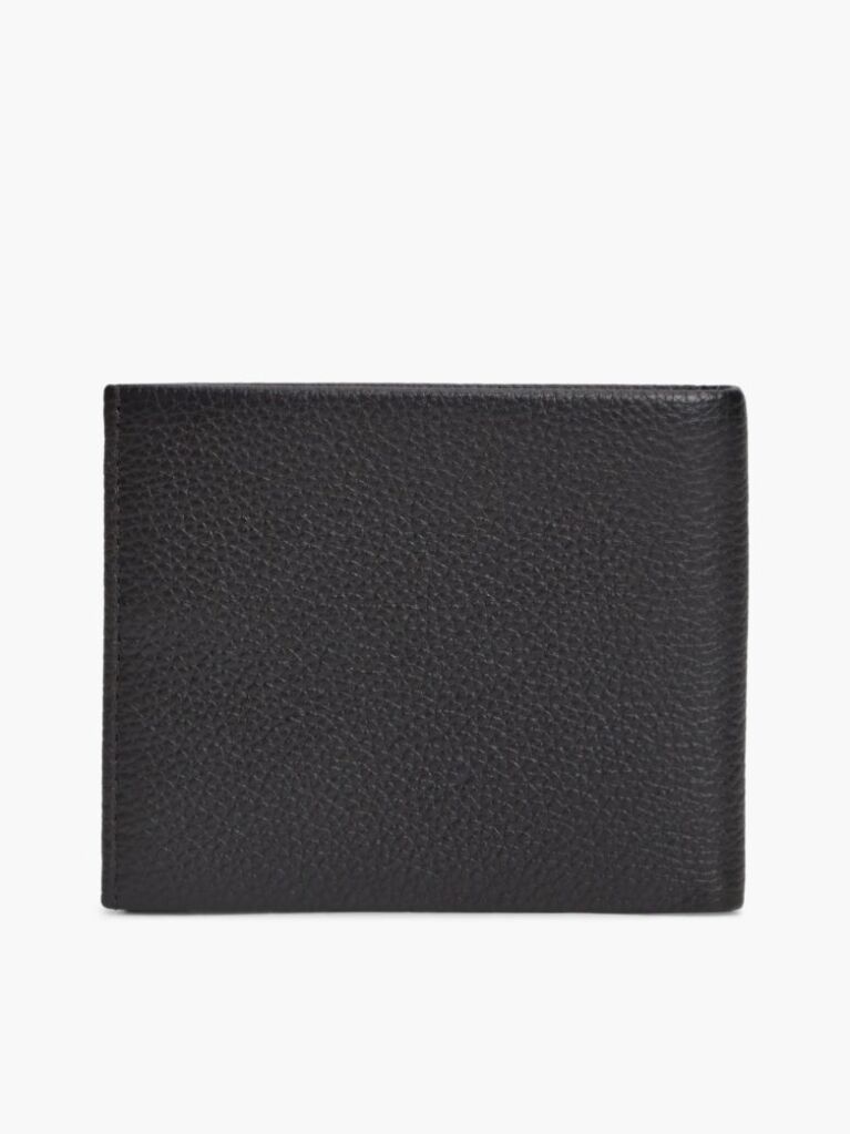 Black Corporate Leather Credit Card Bifold Wallet  Men