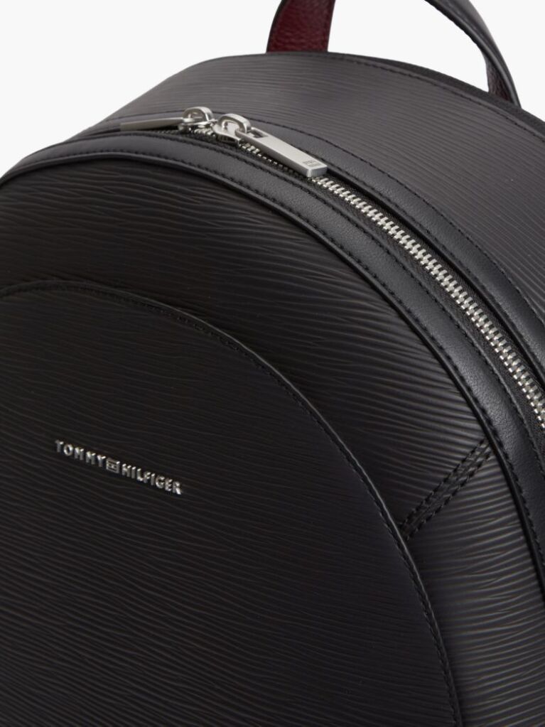Black TH Business Textured Dome Backpack  Men