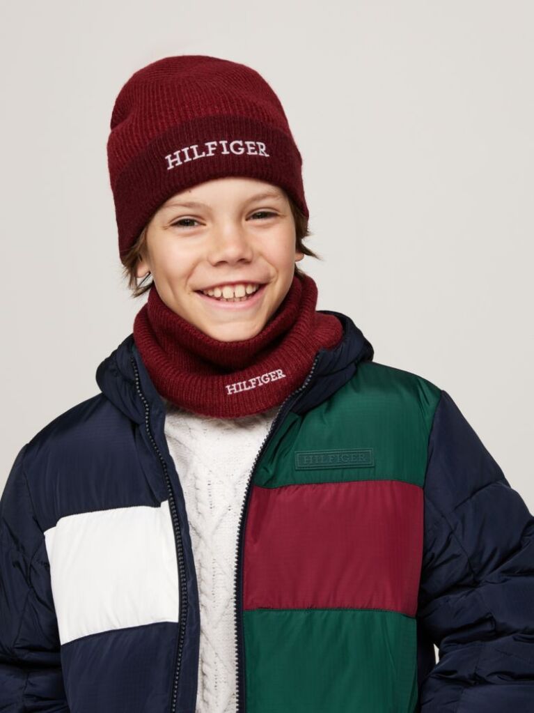 Κόκκινο Hilfiger Monotype Σετ Σκούφος Και Snood  Παιδί Unisex