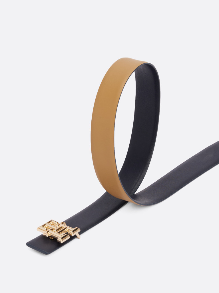 Multi TH Monogram Δερμάτινη Ζώνη 2 Όψεων  Γυναίκες