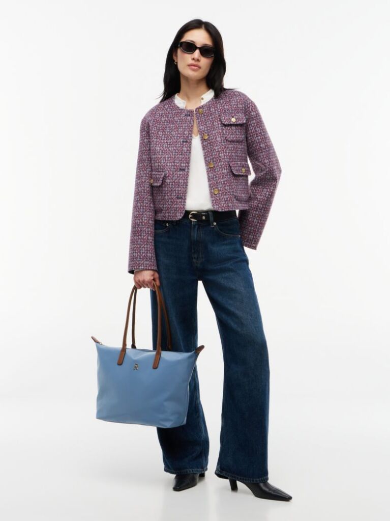 Blue TH Monogram Tote Bag  Women
