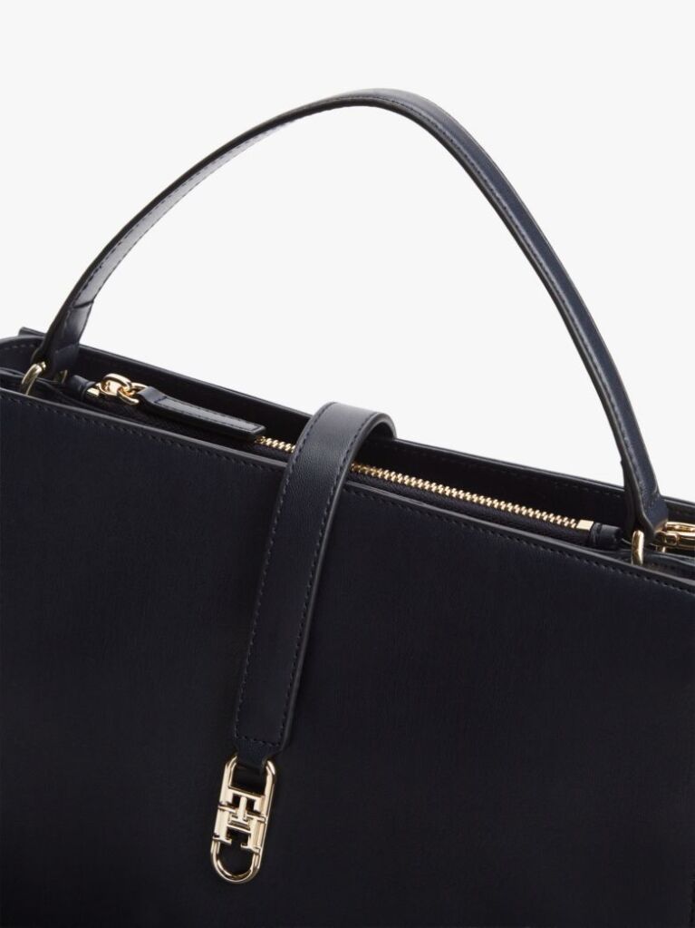 Blue TH Monogram Crossbody Satchel  Women