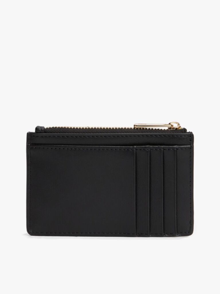 Black Hilfiger Icon Zip Credit Card Holder  Women