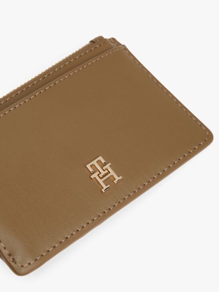 Brown Hilfiger Icon Zip Credit Card Holder  Women