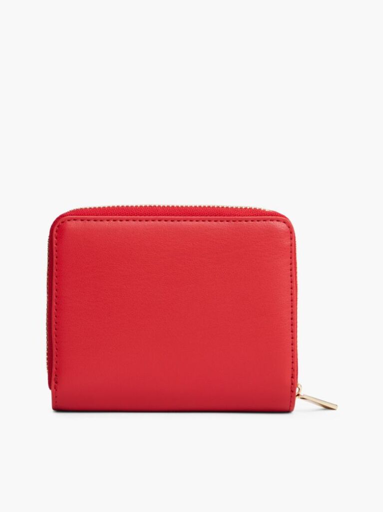 Κόκκινο TH Monogram Πορτοφόλι Με Κλείσιμο Flap Και Φερμουάρ  Γυναίκες