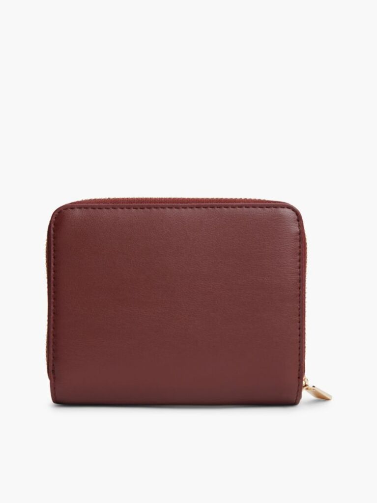 Red TH Monogram Zip-Around Flap Wallet  Women