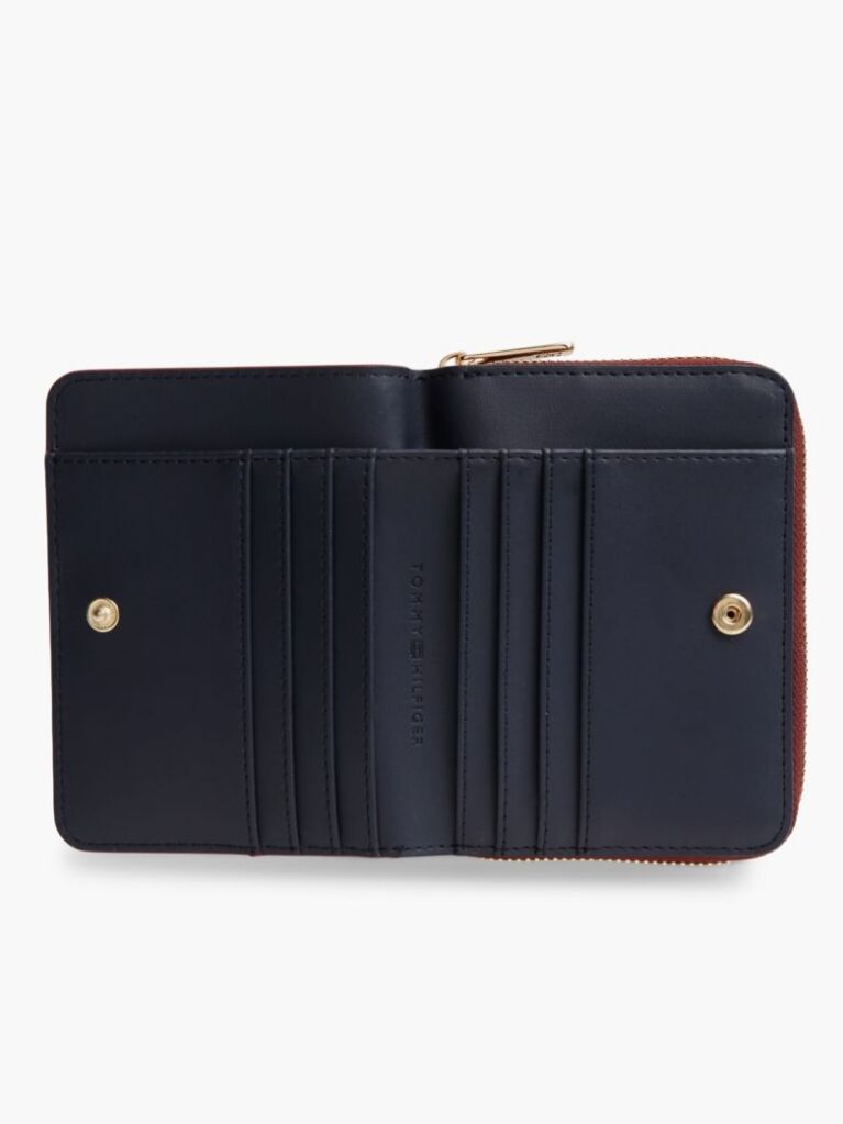 Red TH Monogram Zip-Around Flap Wallet  Women