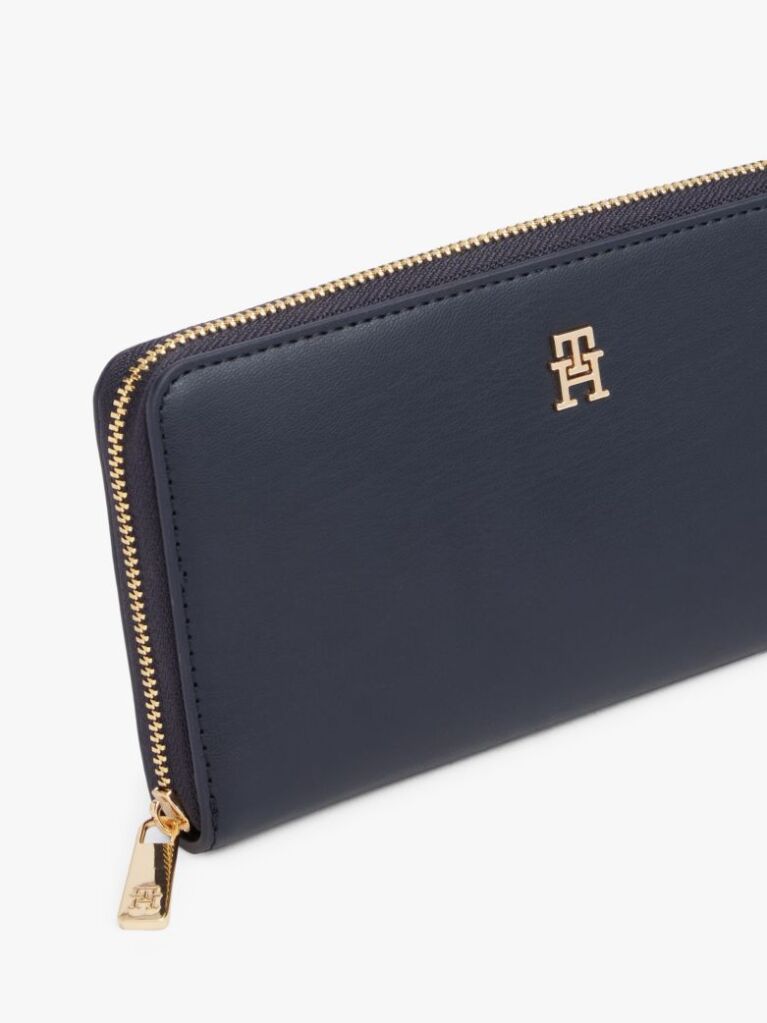 Blue TH Monogram Zip-Around Wallet  Women