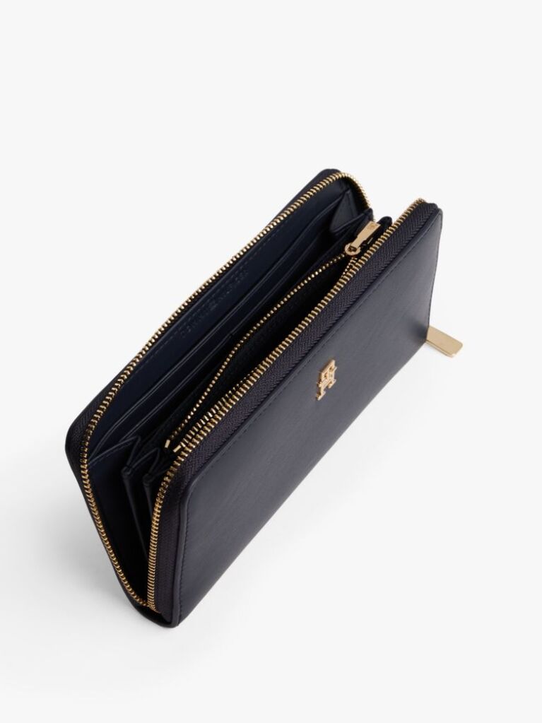 Blue TH Monogram Zip-Around Wallet  Women