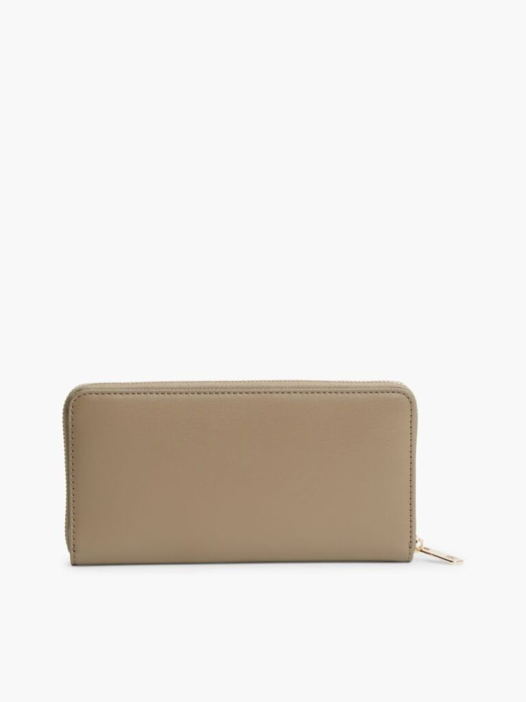 Beige TH Monogram Zip-Around Wallet  Women