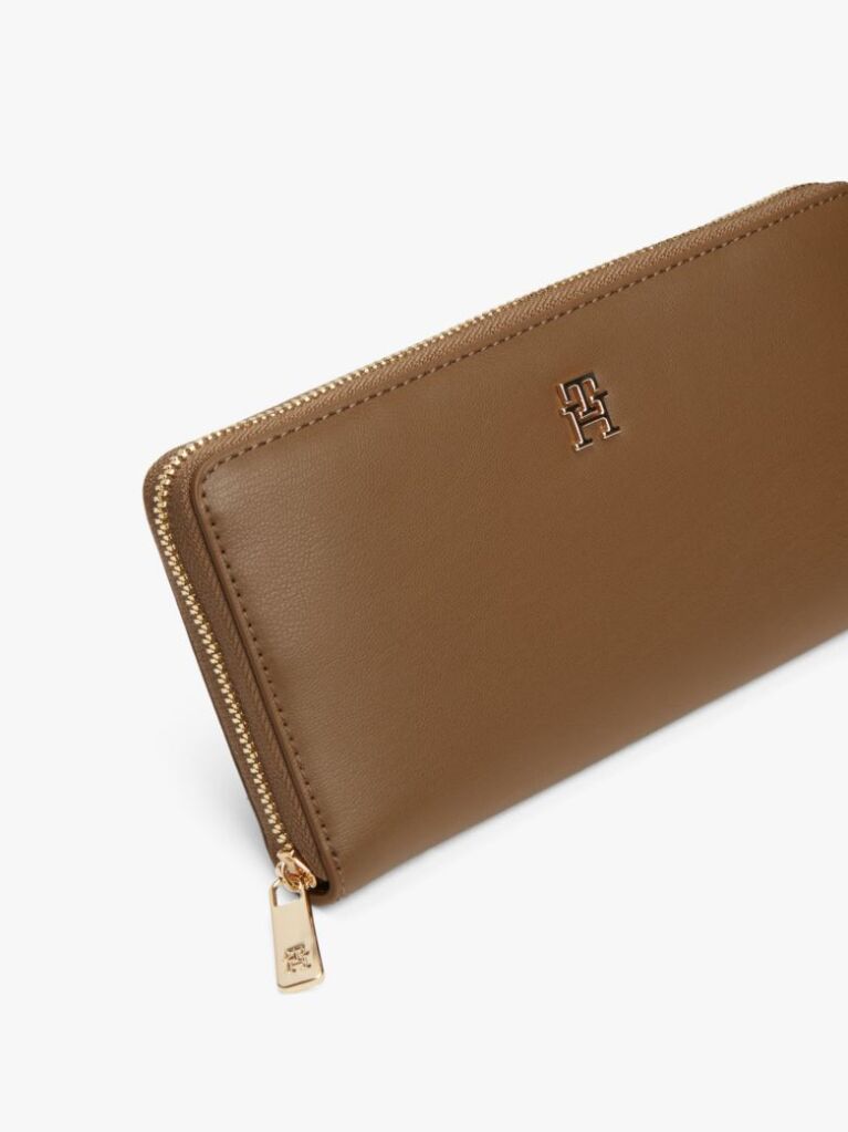 Brown TH Monogram Zip-Around Wallet  Women