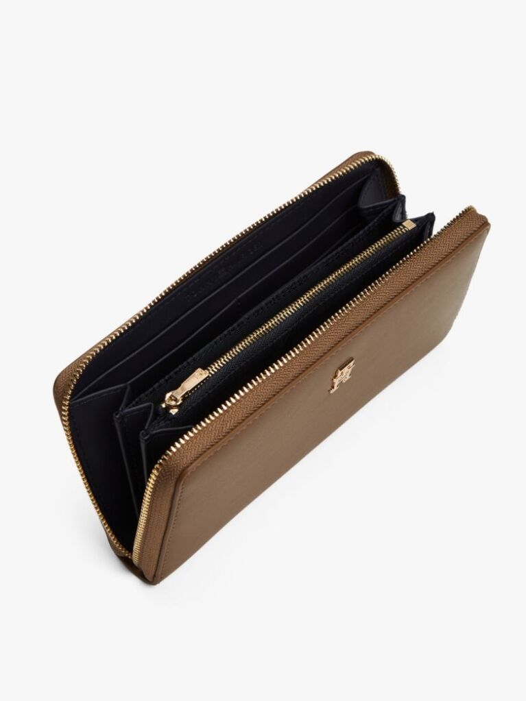Brown TH Monogram Zip-Around Wallet  Women