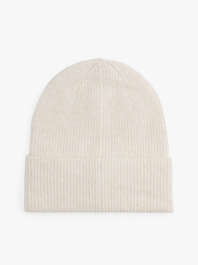 Beige TH Heritage Script Beanie  Women
