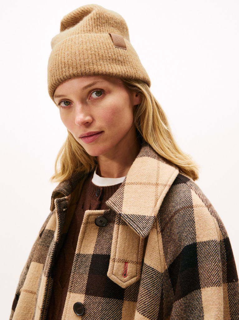 Brown TH Heritage Script Beanie  Women