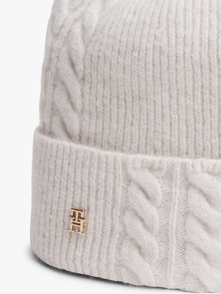 Grey Chic Fluffy Beanie With Wool  Women