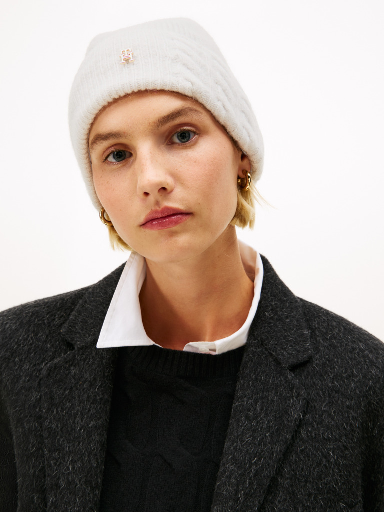 Grey Chic Fluffy Beanie With Wool  Women