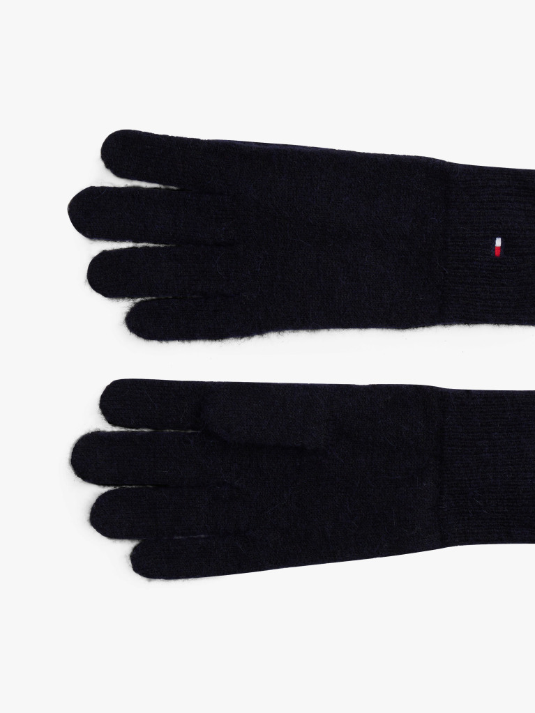 Blue Hilfiger Flag Fluffy Knit Gloves  Women