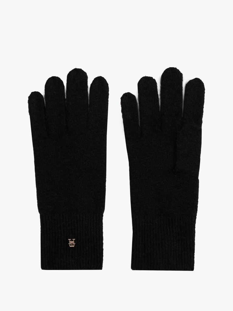 Black Chic TH Monogram Plaque Gloves  Women