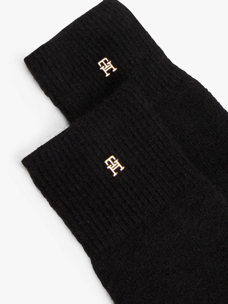 Black Chic TH Monogram Plaque Gloves  Women