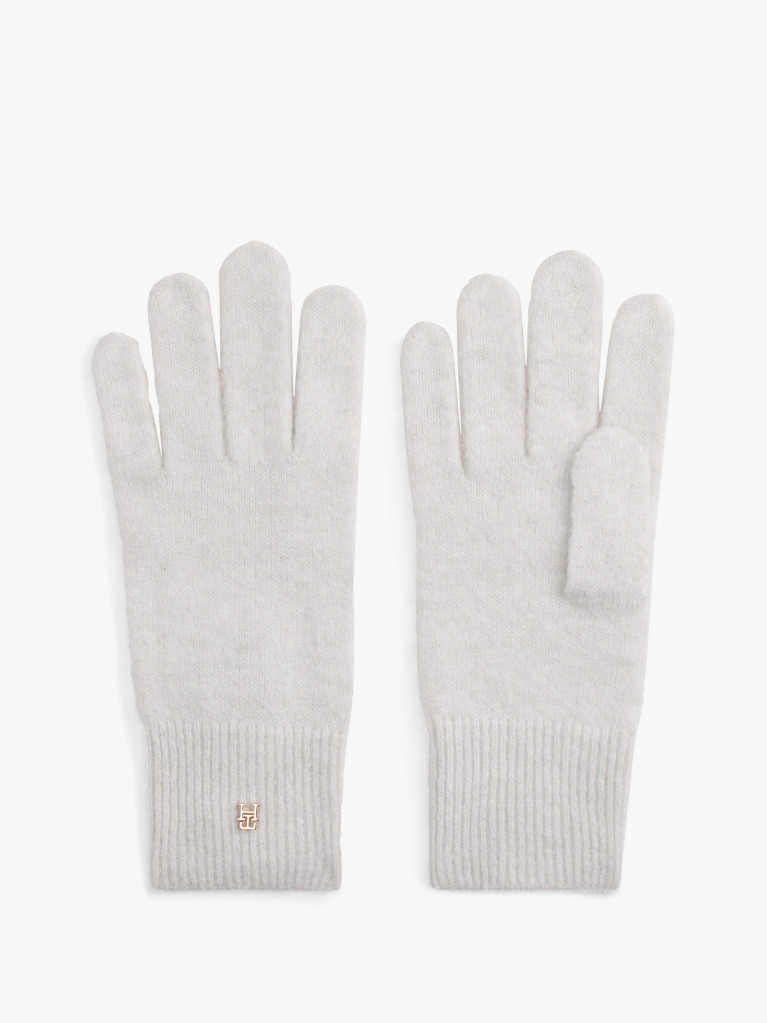 Grey Chic TH Monogram Plaque Gloves  Women