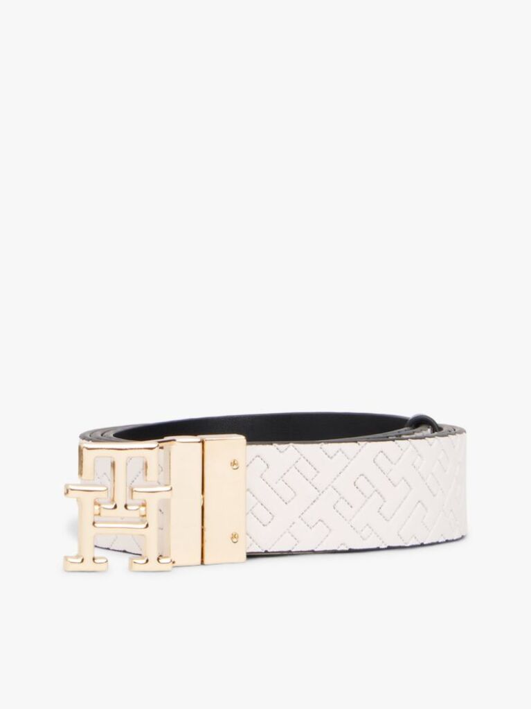 Multi TH Monogram Reversible Leather Belt  Women