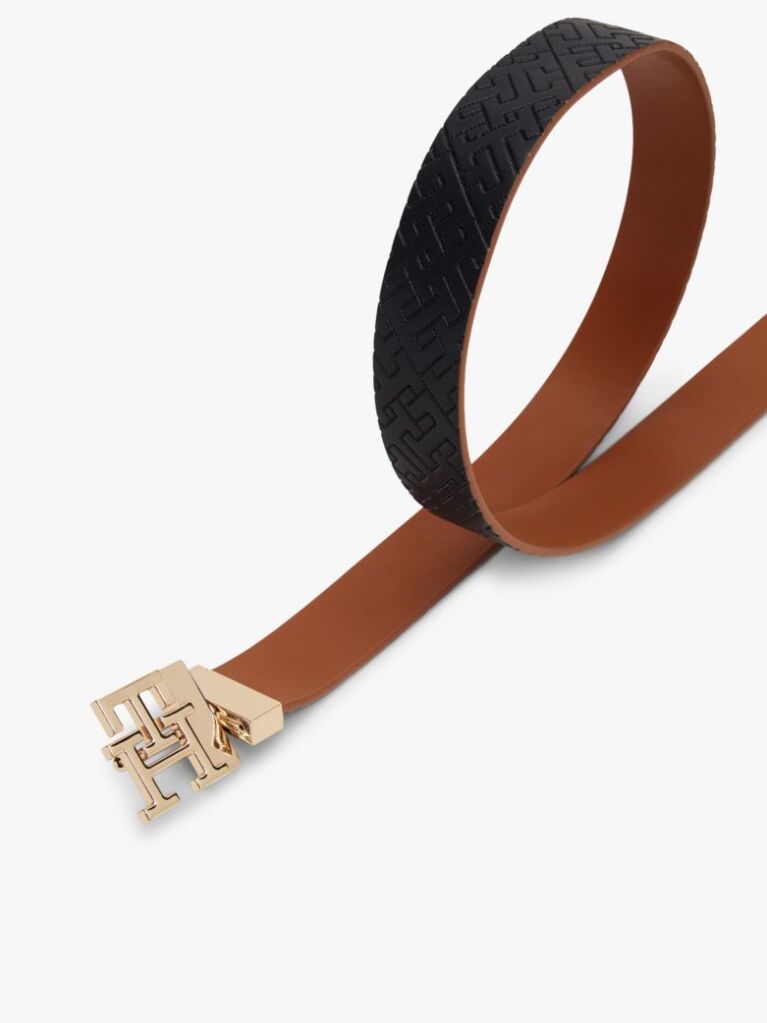 Multi TH Monogram Reversible Leather Belt  Women